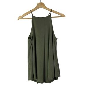 Moa Moa Green Square High Neck Swing Tank Top S